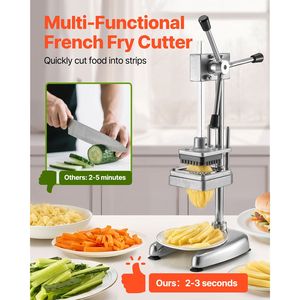 Commercial Stainless Steel French Fry <b>Cutter</b> 3 Replacement Blades 1/2 Inch 3/8 Inch 1/4 Inch for <b>Vegetables</b> Fruits for Home Man - Product Image 2