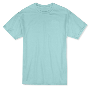 เสื้อยืดสีน้ำเงินพิมพ์ลายตัวอักษรสีแดงด้านหน้า แขนสั้น คอกลม ผ้าเจอร์ซีย์คอตตอน ทรงปกติ สำหรับผู้ชาย - Product Image 3