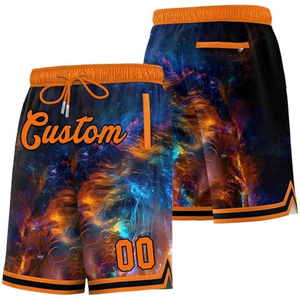 Shorts en maille personnalisés de haute qualité, sublimés, décontractés, pour le basketball et la course à pied, au-dessus du genou, respirants, pour hommes - Product Image 2