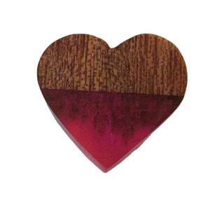 Classic Style Heart-Shaped Natural Polished Wood and <b>Epoxy</b> Resin Coasters Free Acacia Wood From India - Product Image 1