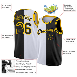 Top Latest Design Basketball Jersey 100% Polyester Sublimation Embroidery Logo Stitched Wholesale Supply Cheap Oem Jerseys - Product Image 4