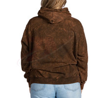 Sweat à capuche oversize pour femme, style hip-hop, délavé à l'acide, couleur unie, hiver, streetwear, manches longues