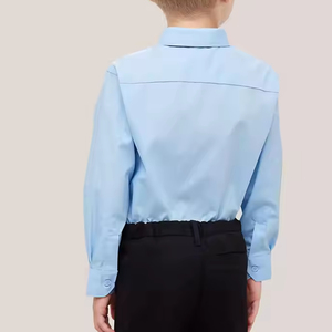 Ensembles de chemises blanches en coton de haute qualité pour uniformes scolaires, modèles gratuits, pour garçons du primaire et du collège - Product Image 3
