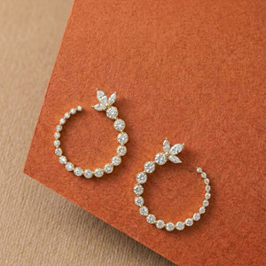 Pendientes de Diamantes de Laboratorio de 2.65 Quilates para Mujer, Certificados por IGI, Corte Marquesa Brillante, Oro de 10K y 14K, Ligeros, Estilo Único, Venta al Por Mayor - Product Image 3