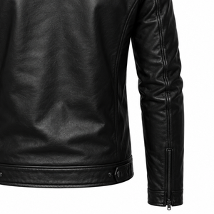 Casual Streetwear Fall Winter Premium Leather <b>Jacket</b> Fashion Outwear Slim Fit <b>Biker</b> Coat Warm Trend 2026 New Collection Men - Product Image 4