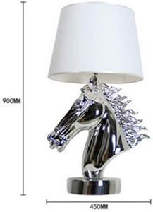 Lámpara de Mesa de Aluminio Dorado de Lujo con Diseño de Cabeza de Caballo, Decoración Moderna para el Hogar, Exportación India TBL-240 Negro Blanco Plateado - Product Image 3