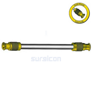 Transfer Adaptor Luer <b>Lock</b> 4.5 cm / 1-3/4" Length 4 mm Diameter Gold Finish Stainless Steel Surgical <b>Medical</b> Instruments - Product Image 1