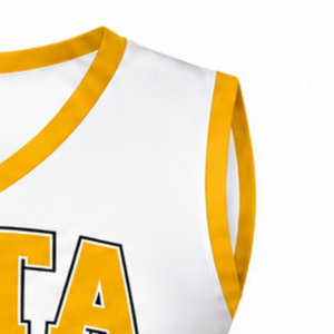 Haut d'uniforme de cheerleading jaune sans manches, col en V, pour entraînement de danse d'équipe, compétition, vêtements de sport - Product Image 3
