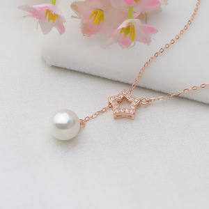 Conjunto de Collar con Colgante de Pentagrama Personalizado de Plata S925, Joyería de Perlas DIY Grande con Cadena y Bandeja de Accesorios, Accesorio de Moda - Product Image 4