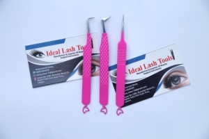 Pinces professionnelles pour extensions de cils en acier inoxydable, antistatiques, non magnétiques, ensemble de pinces pour cils - Product Image 3