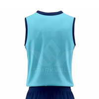 Ensemble d'uniformes de volley-ball Performance bleu et marine, imprimé par sublimation, respirant, 100 % polyester, unisexe, pour équipes adultes, service OEM