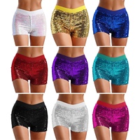 Femmes Booty Shorts Stretchy Shorts Jambe Droite Pantalon Chaud Pour Pole Dance Club Party Jazz Dance Dance Party Stage Performance