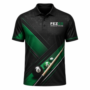Chemises polo de joueur de billard de qualité supérieure pour les événements d'équipe, chemises de club de billard imprimées en 3D pour hommes, maillot de football décontracté pour les compétitions de snooker - Product Image 6
