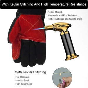 Gants de soudage en cuir de vachette pleine fleur de qualité supérieure, à manchette longue, résistants à la chaleur et aux étincelles, pour la sécurité des mains, la construction et la lutte contre les incendies - Product Image 3