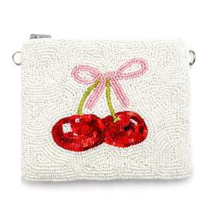 Sparkling Orange <b>Sequin</b> Beaded Coin Purse, Preppy Wallet Zipper Pouch, Custom Party Favors - Product Image 2