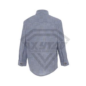 Camisa de vestir premium con cuello alto, estilo bávaro alemán, con estampado a cuadros, manga larga, de algodón, para hombre, ideal para el Oktoberfest alpino. - Product Image 2