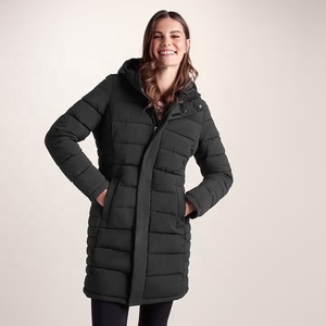 Abrigo Largo Acolchado para Mujer, Chaqueta con Capucha para Invierno, Ropa de Abrigo para Clima Frío - Product Image 1