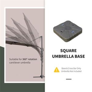 Ombrellone da Giardino con Telaio Quadrato in Acciaio e Palo in Acciaio Inossidabile per Patio, Ristorante, Hotel, Spiaggia - Consigliato per la Pioggia - Product Image 4