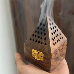 Unique Design Portable Wooden & Leather Incense Burner for Aromatherapy & Relaxation Available At Belladec Incense Holder - Product Image 1