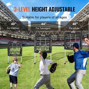 Attrezzatura per Allenamento Baseball e Softball 28"x27" con 9 Fori, Robusta e Regolabile in Altezza, per Pratica di Battuta e Lancio - Product Image 4