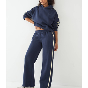 Ensemble de survêtement à capuche épais 2026 en coton écologique pour femme, style décontracté hiver, streetwear et fitness - Product Image 5