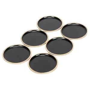 Elegant Finish Piece Metal Coasters Set For Drink Placement <b>Table</b> <b>Protection</b> - Product Image 4
