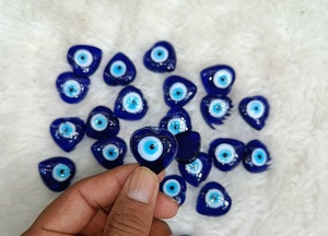 Pierre précieuse bleue mauvais œil en forme de cœur haute et Semi-précieuse qualité pour supprimer le dictionnaire et se sentir positive par contre Agate - Product Image 3