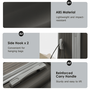 Set di Valigie Leggere e Resistenti in 3 Pezzi, Trolley da Cabina in ABS con Ruote Girevoli e Serratura TSA, Bagaglio da Viaggio - Product Image 2