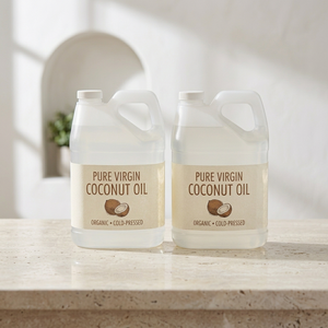 Huile de noix de coco vierge pure de qualité supérieure, pressée à froid, de qualité alimentaire, biologique, naturelle, pour l'hydratation des soins de la peau, des soins capillaires, la cuisine et le massage - Product Image 4