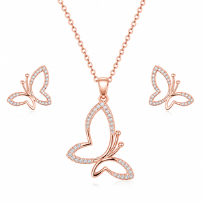 Conjunto de Joyería de Plata 925, Collar y Aretes Geométricos Minimalistas para Uso Diario de Mujer - Product Image 4