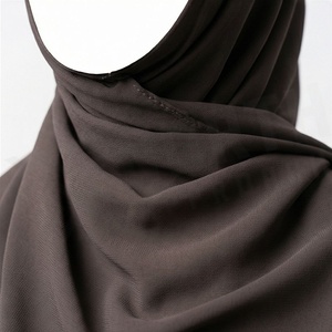 Hiyab de poliéster de color sólido para mujer, tela de chifón transpirable, para uso diario, pañuelo étnico de Oriente Medio. - Product Image 4
