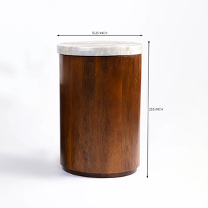 Kusum Art Modern <b>Rustic</b> Wooden End <b>Table</b>, Solid Wood <b>Side</b> <b>Table</b> for Sofa, Bedside Nightstand Decor - Product Image 1