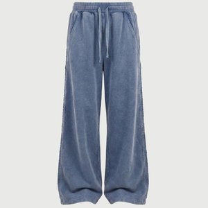 Pantalones Deportivos de Cintura Alta para Mujer, con Cordón Ajustable, Cintura Elástica, Casuales, para Gimnasio, Fitness, de Felpa - Product Image 1