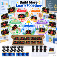 Kit de 10 cartes de codage FYX Stock BBC Microbit V2.2 Club avec câbles USB et supports de batterie pour l'éducation STEM en classe (vente en gros)