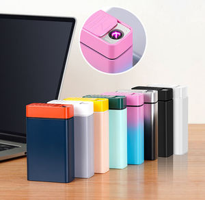 Encendedor Eléctrico de Arco Recargable por USB Ecológico, Estuche de Cigarrillos Mágico Portátil y Moderno, Caja de 100 Unidades - Product Image 3
