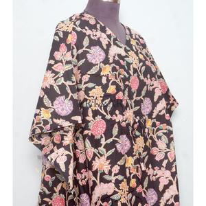 Vestido Kaftan de Tela 100% Algodón para Mujer, Cómodo y Hermoso, de Manga Larga, para Noche/Boda/Fiesta, con Botones, para Verano - Product Image 5