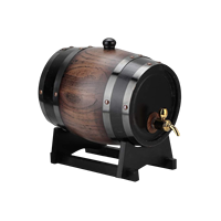 Fût à vin ovale en chêne noir poli de qualité supérieure, haute résistance, pour vieillissement de whisky vintage, distributeur de liquide décoratif, logo personnalisé, pour bar