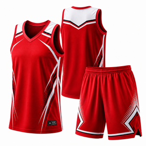 Ensemble d'uniformes de basketball personnalisés pour adultes, respirant, antibactérien, séchage rapide, grande taille, maillot d'été pour équipe complète, 100 % polyester - Product Image 3