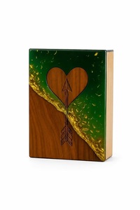 Urna Funeraria de Madera Estilo Americano Hecha a Mano, Ecológica, Duradera, Acabado en Madera Natural, Capacidad de 200/220 Pulgadas Cúbicas - Product Image 1