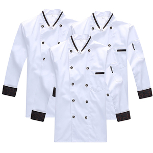 Uniforme de chef professionnel sur mesure pour hôtel et restaurant, vêtements de travail de cuisine durables en polyester et coton - Product Image 3