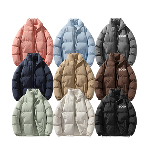 <b>Mens</b> Winter Hooded Puffer Jacket with <b>Sherpa</b> Lining Denim Warm Lightweight & Windproof Custom Logos Colors & Sizes Available - Product Image 1