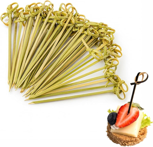 Palillos de Bambú Sostenibles Hechos a Mano con Diseño de Flor para Sándwiches, Frutas, Catering, Uso Desechable - Product Image 4