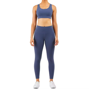 High Quality OEM Women yoga Sets Best Selling Multi Color Cotton breathable anti shrink cheap Price Stylish Yoga Set for Women - Product Image 4
