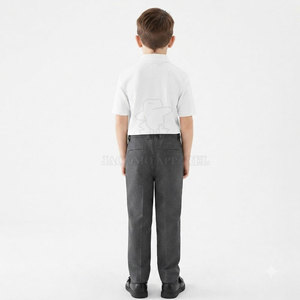 Suministro al por mayor de uniformes escolares para niños con conjunto de camisa y pantalón, en varias tallas y con servicio de logotipo personalizado. - Product Image 2
