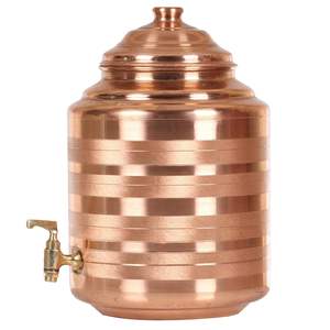 บอลด์ บลอสซัม พรีเมียม โมเดิร์น อีโค่เฟรนด์ลี่  กระติกน้ำทองแดงแบบพกพาไร้รอยต่อ  พร้อมฐานรอง  สำหรับน้ำอายุรเวท - Product Image 5