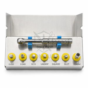 Kit professionnel de 8 clés dynamométriques universelles pour implants dentaires, multi-embouts, 0.050 0.048 SCS UniGrip Square Slot Adap - Product Image 2