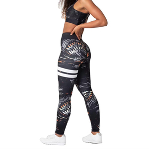 Leggings personnalisés sublimés de haute qualité en polyester et élasthanne, taille haute, imperméables, respirants, unis, pour femmes grandes tailles - Product Image 3