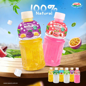 Zumo Natural 100% con Bebidas Nata De Coco Marca Nawon Botella de PET de 320ml Sin Azúcar Añadido Fabricante de Refrescos de Vietnam - Product Image 2