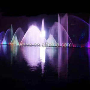Grandes fontaines de jardin à rideau d'eau LED numériques avec musique, design moderne, construction en acier inoxydable pour la décoration extérieure des parcs - Product Image 2
