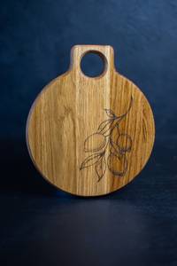 Round Sustainable Wooden Chopping <b>Board</b> Made From Eco Friendly Materials for Environmentally Conscious Kitchen Enthusiasts By UO - Product Image 1